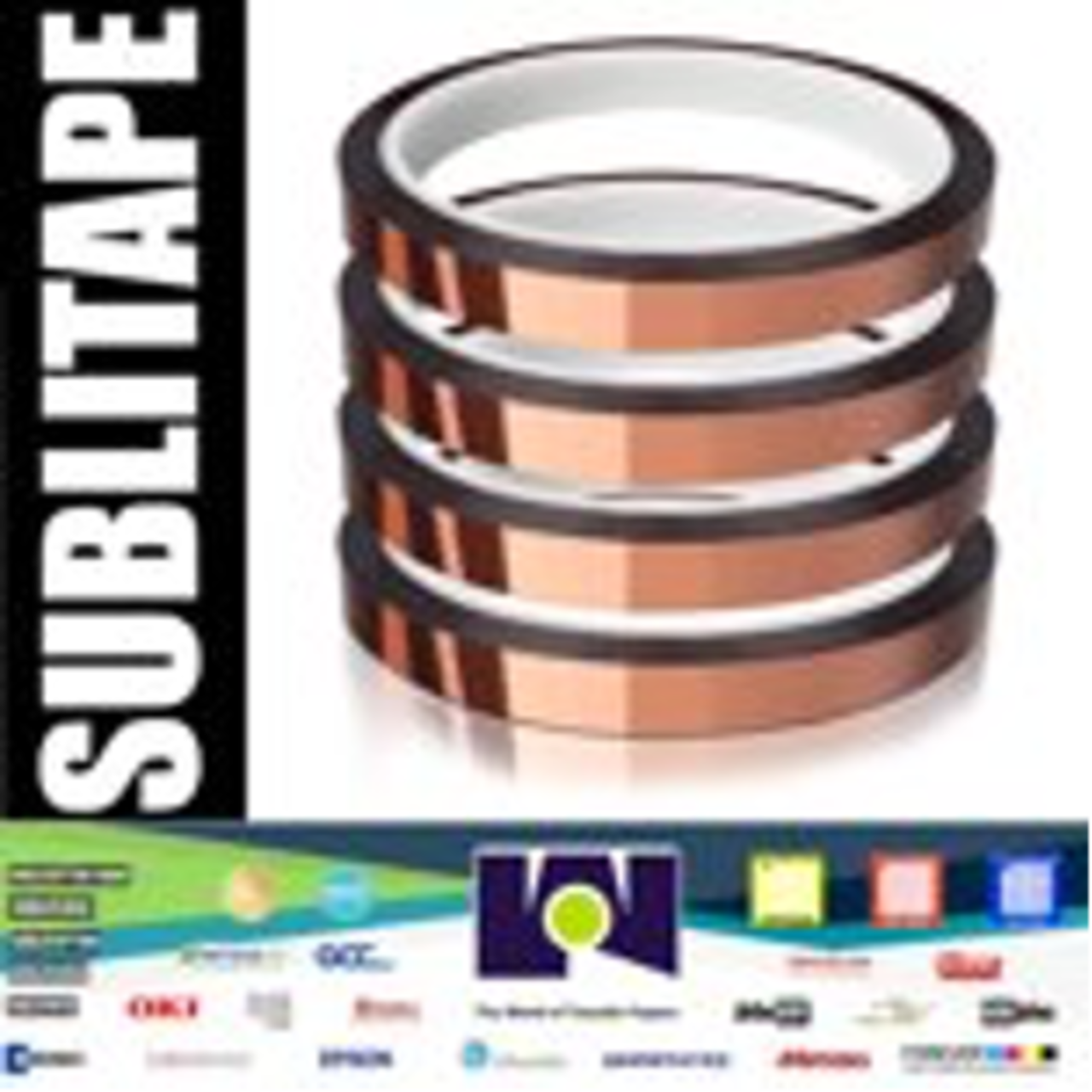 4 rolls Heat resistant tapes sublimation Press Transfer Thermal Tape  10mmx30m SUBLITAPE TAWNY